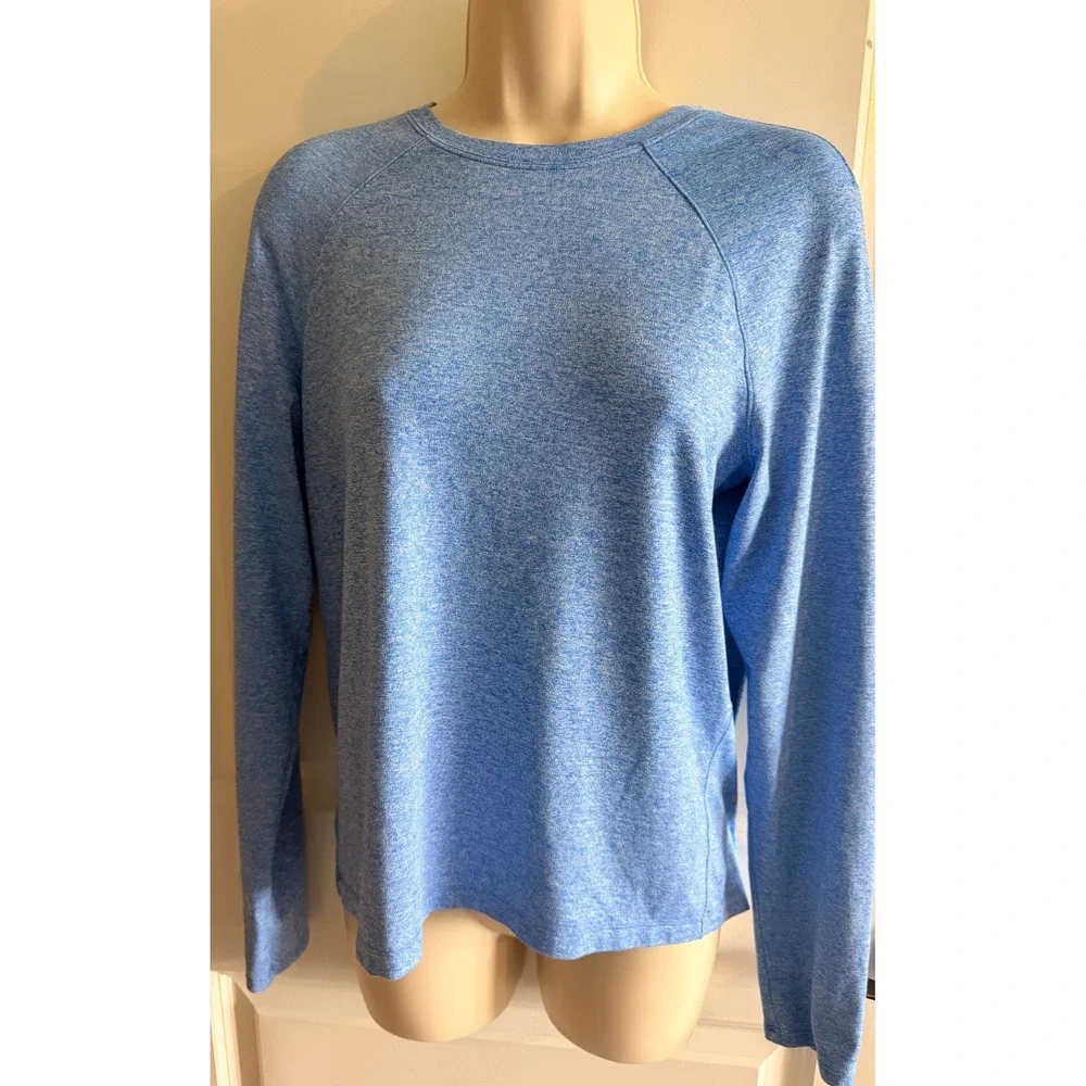 Lululemon Swiftly Tech Long Sleeve Shirt Size 12 Heathered Blue Race/Relaxed Fit